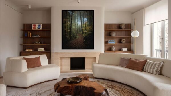 Into The Forest By Jan Lenhardt. Striking One-of-a-Kind Large Framed Artwork - Image 2